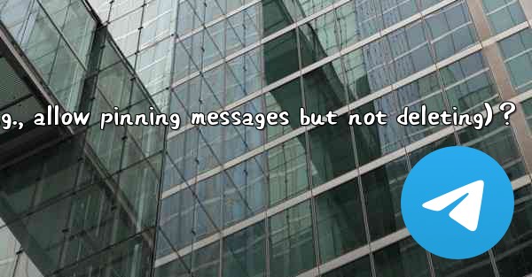 How to set Telegram admin permissions (e.g., allow pinning m